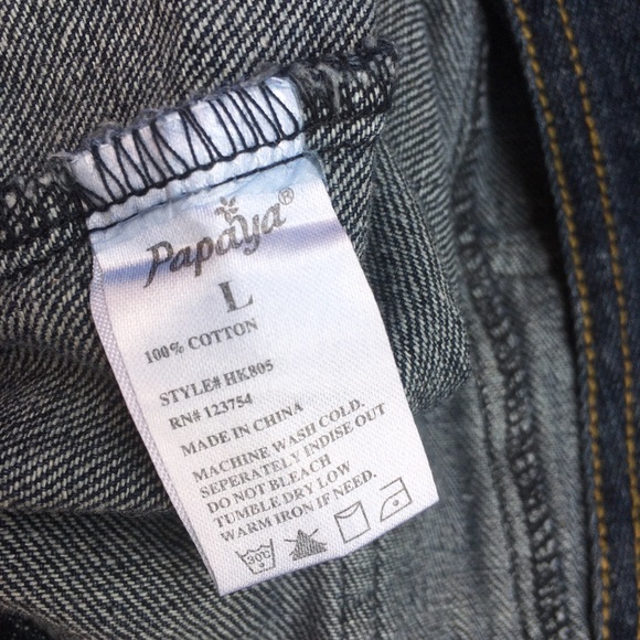 Papaya Denim Vest Womens Size Large - Picture 6 of 6